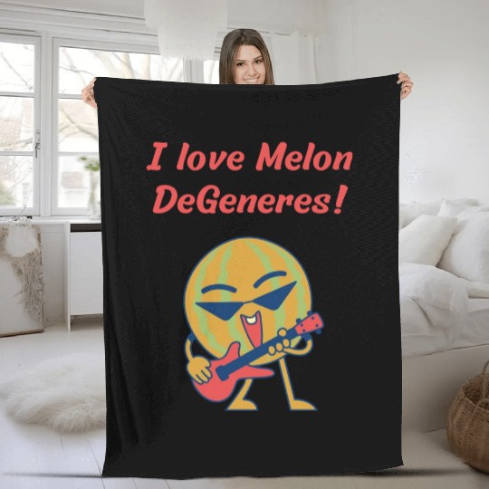 I love Melon DeGeneres Fleece Blankets