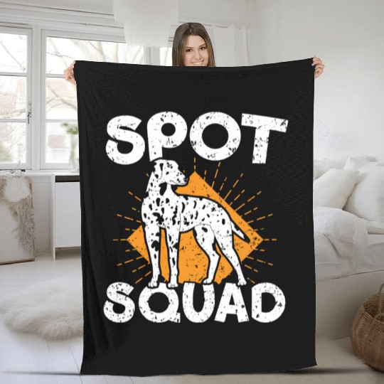 Spot Squad Paw Love Puppy Breeder Dalmatian Dog Fleece Blankets