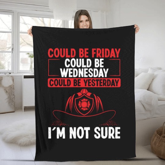 Night Shift Firefighter Volunteer Fire Mask Hose Fleece Blankets