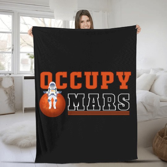 Ocuppy Mars Fleece Blankets