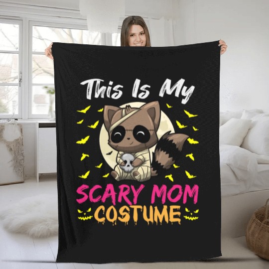 This Is My Scary Mom Costume Funny Halloween Fleece Blankets