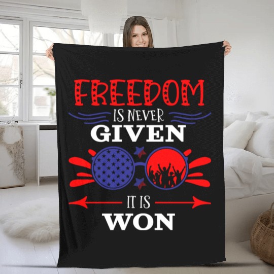 US Patriotic Quotes, Patriot, Patriots Fleece Blankets