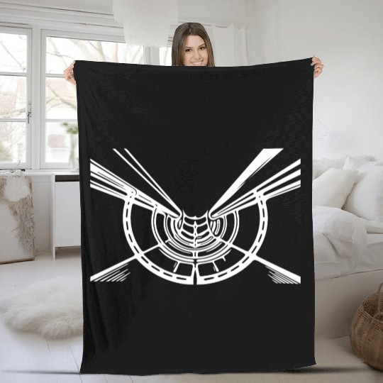 Geometric Lines Hull Circle View Fleece Blankets