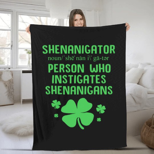 Funny Shenanigans Definition Shenanigator Fleece Blankets