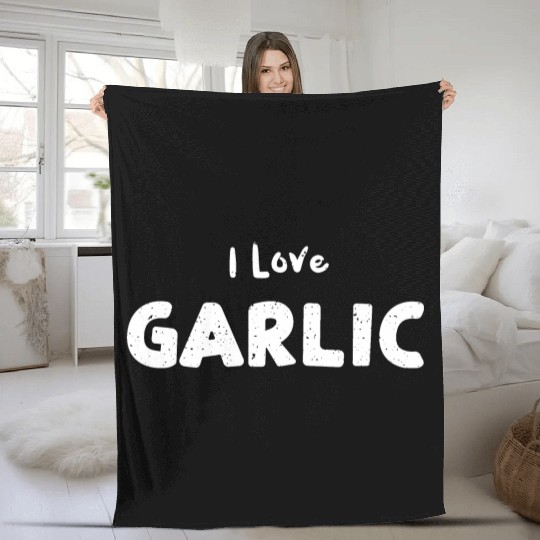 I Love Garlic - Halloween Fleece Blankets