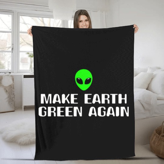Alien Gift Extraterrestrial UFO AREA 51 Sci-fi Fleece Blankets