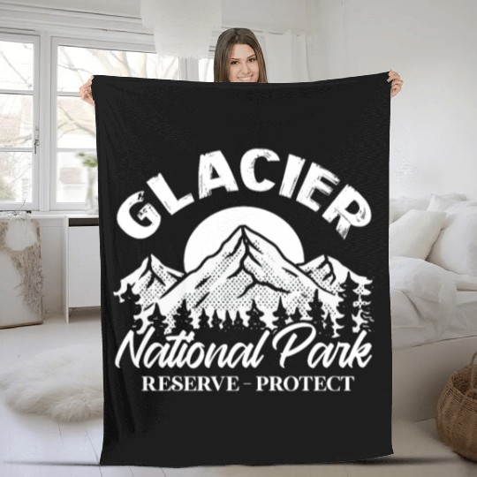 Glacier National Park Reserve Protect Fleece Blankets