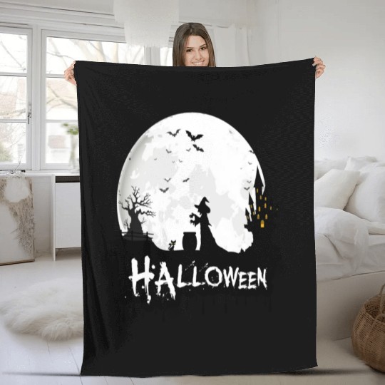 Halloween trick or treat Fleece Blankets