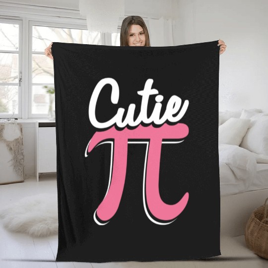Cutie Pi Funny Pi Day Math Geek Fleece Blankets