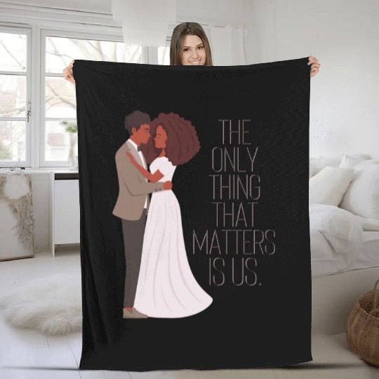 The Only Thing That Matters Is Us - Couple Embrace Fleece Blankets