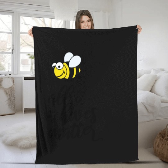 Save The Bees Earth Day Fleece Blankets