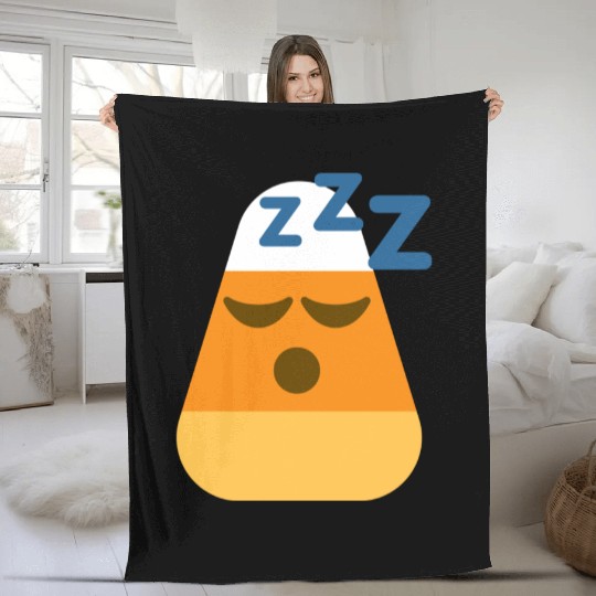 Sleeping Candy Corn Halloween Costume Fleece Blankets