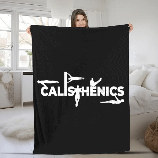 Calisthenics Street Body Workout Fleece Blankets