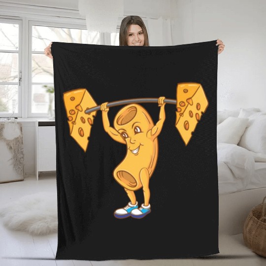 Macaroni Cheeselifting For Macaroni Cheese Lover Fleece Blankets