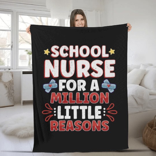 School Nurse Nursing Clinic Medical Stuff School Fleece Blankets