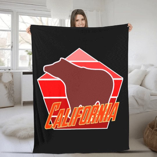 California Bear Flag Fleece Blankets