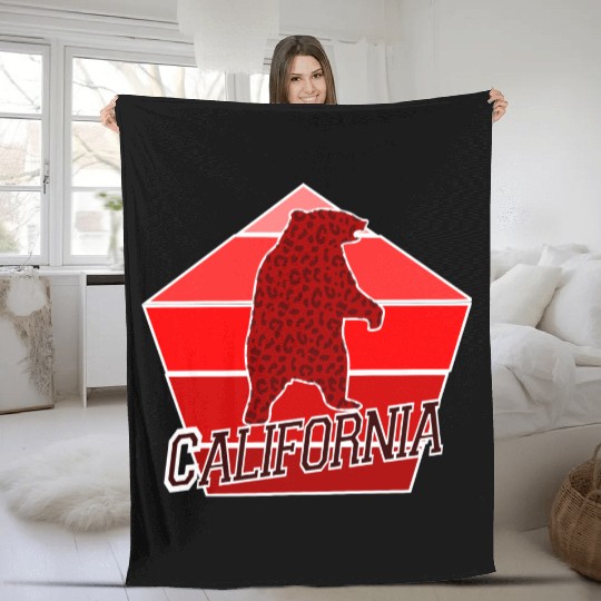 California Bear Flag Fleece Blankets