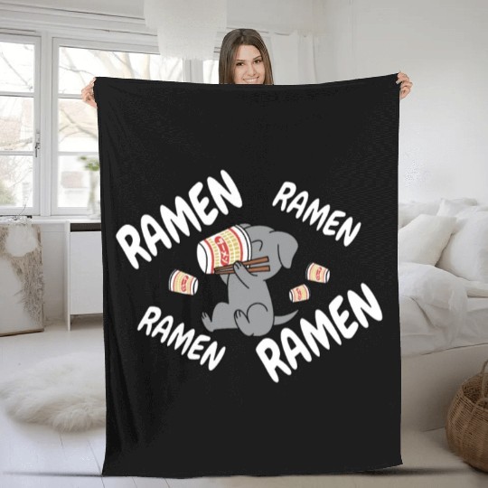 Weimaraner Instant Ramen Noodles Fleece Blankets