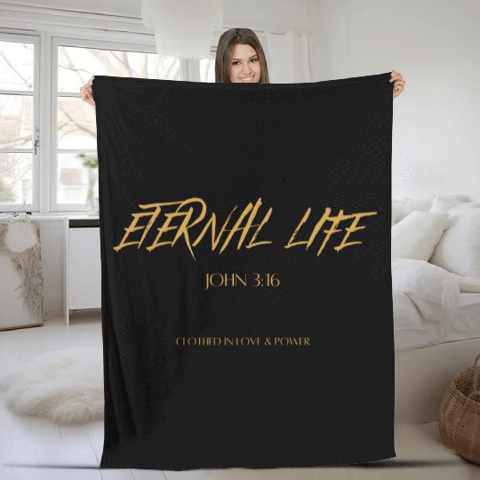 Eternal life John 3:16 Fleece Blankets