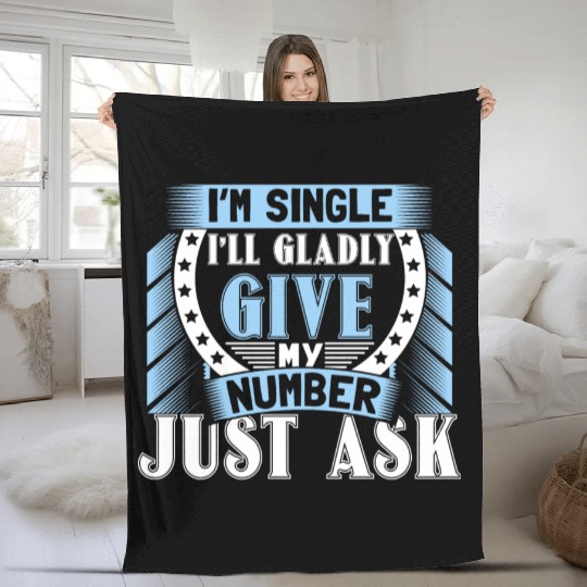 Single Independent Relationship Status Gift Idea Fleece Blankets