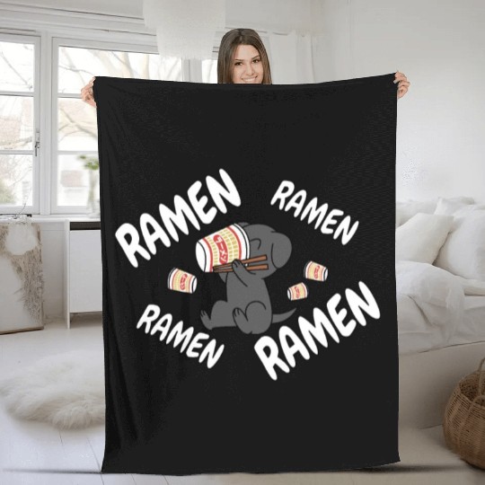Great Dane Instant Ramen Noodles Fleece Blankets