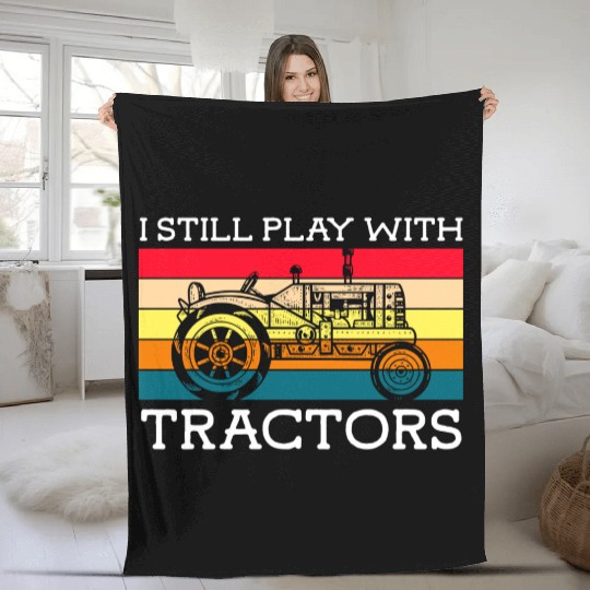 Tractor Farmer Hero Rural Youth Fleece Blankets