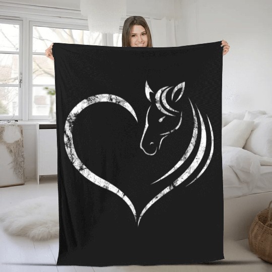 Cute Horse Lover Outfit For Girls Women Horse And Fleece Blankets