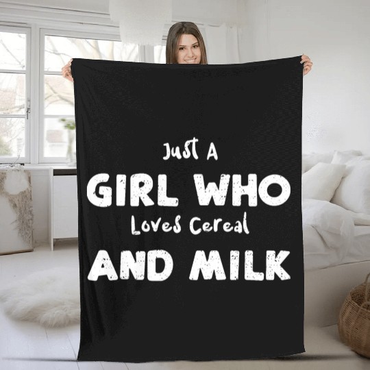 Just A Girl Who Loves Cereal And... Fleece Blankets