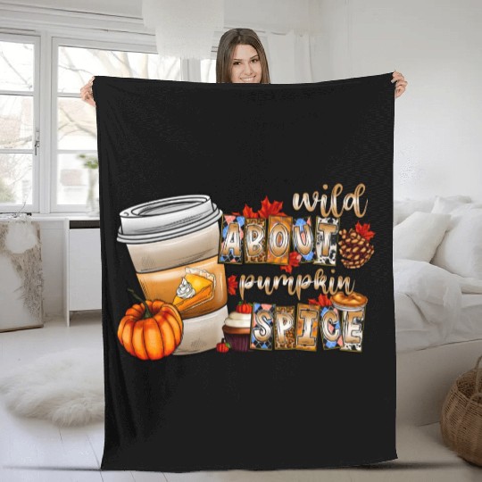 Wild About Pumpkin Spice Fleece Blankets