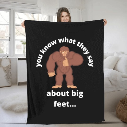 Big Foot Problems Fleece Blankets