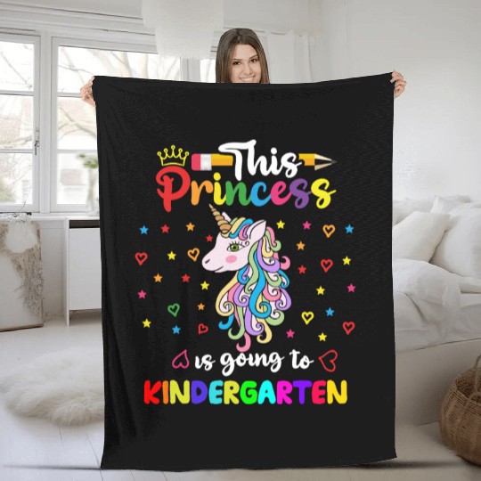 Unicorn Princess Kindergarten Fleece Blankets