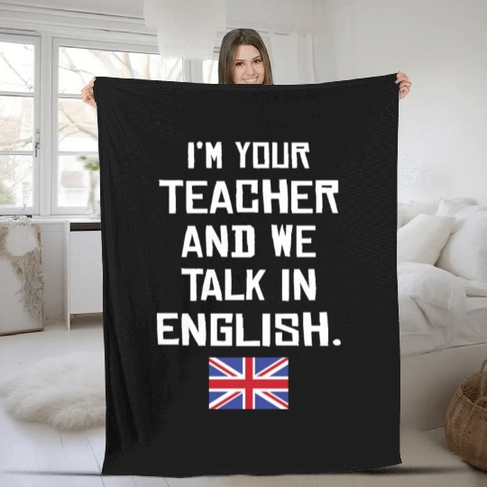 British English Teacher Fleece Blankets