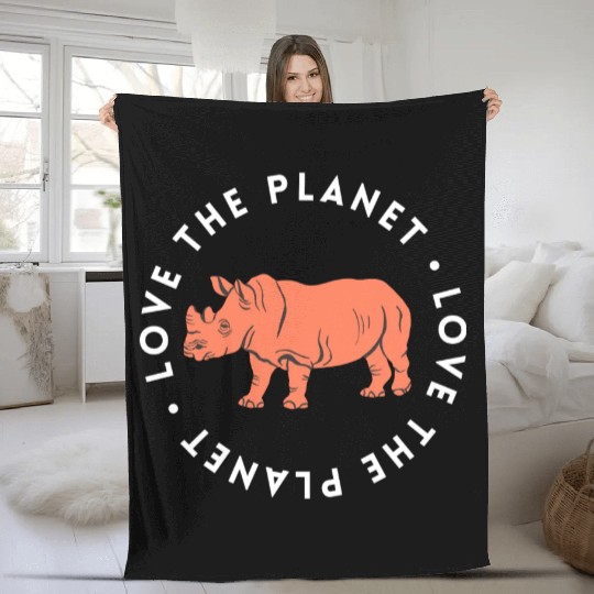 Love the Planet - Rhino Fleece Blankets