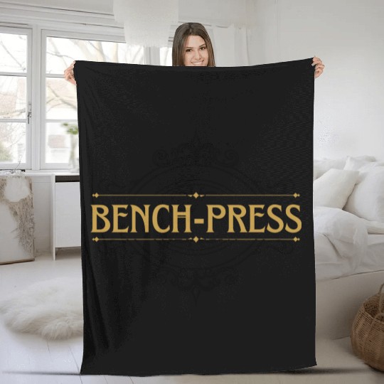 Powerlifting bench press Gym Fitness Fleece Blankets
