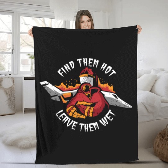 Firefighter Present Fire Trucks Sirene Fire Flame Fleece Blankets