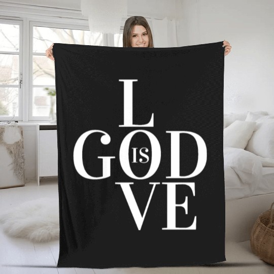 GOD IS LOVE Fleece Blankets