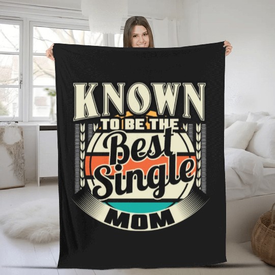 Single Mom Mom Son Gift Idea Fleece Blankets
