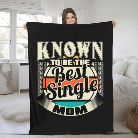Single Mom Mom Son Gift Idea Fleece Blankets