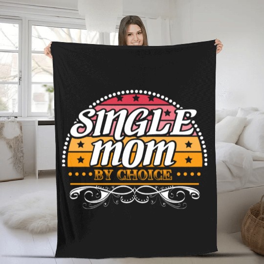 Single Mother Son Fleece Blankets