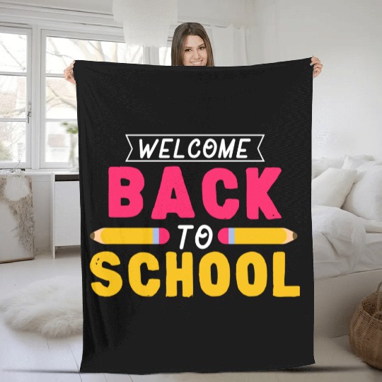 Back To School Students Teachers Fleece Blankets
