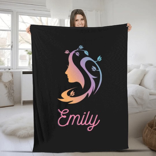 Emily Name Epic Feminine Woman, Girl, Lady, Wife Fleece Blankets