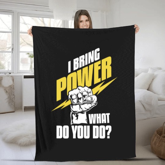 Electrician Electrical Engineer Lineman Fleece Blankets