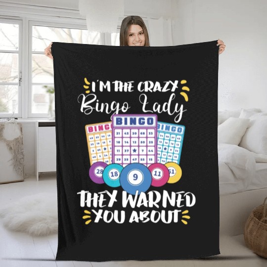 Bingo Card Game Grandma Bingo Player Bingo Cards Fleece Blankets