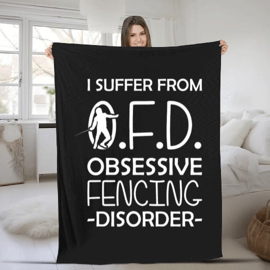 Fencing Fencing Coach Fleece Blankets