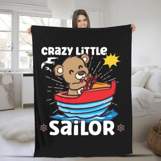 Sailing Sailboat Boating Kid Child Yacht Boat Fleece Blankets