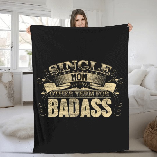 Single Mother Mom Son Fleece Blankets