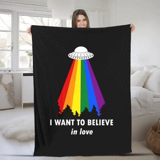 I Want to Believe (In Love) Fleece Blankets