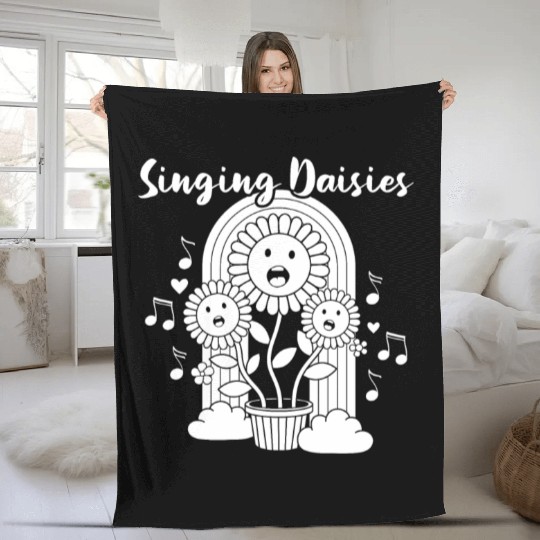 Daisy Garden Gardening Gardener Fleece Blankets