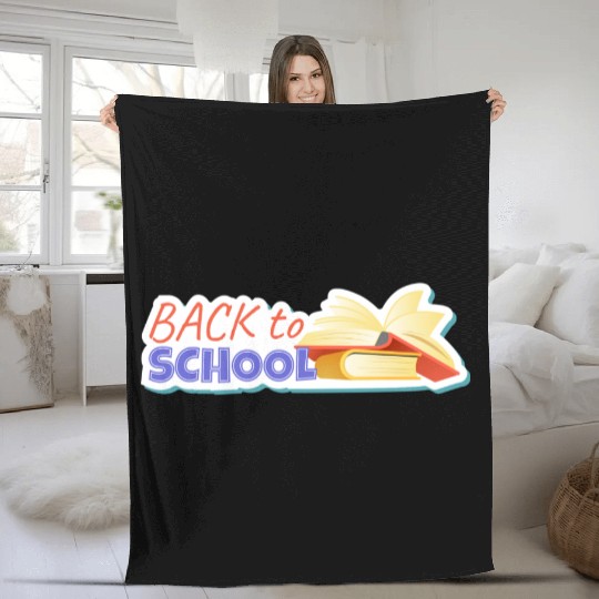 Back to School Sticker Fleece Blankets