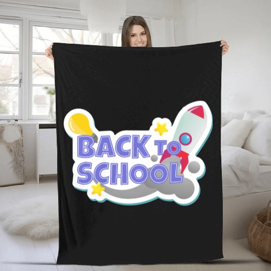 Back to School Sticker Fleece Blankets